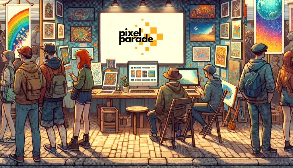 Image that represents the blog about how Pixel Parade can help artists