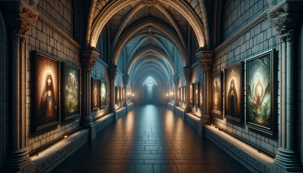 Image depicting a Gothic art viewing experience