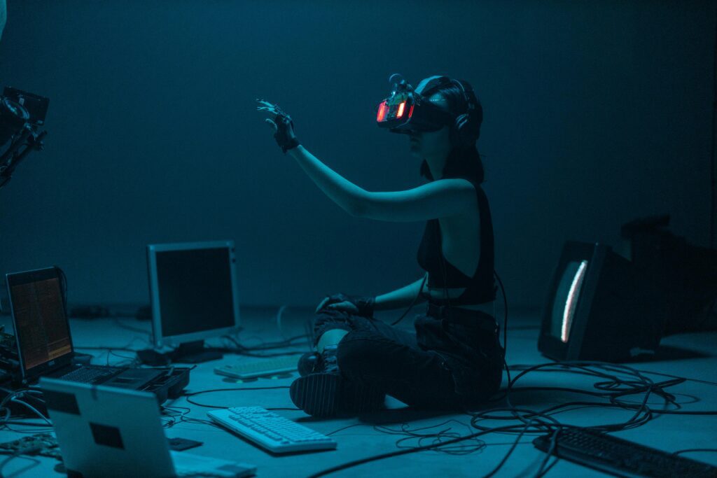 A lady in the metaverse to signify scarcity in the blog about Why NFTs are Important for Artists